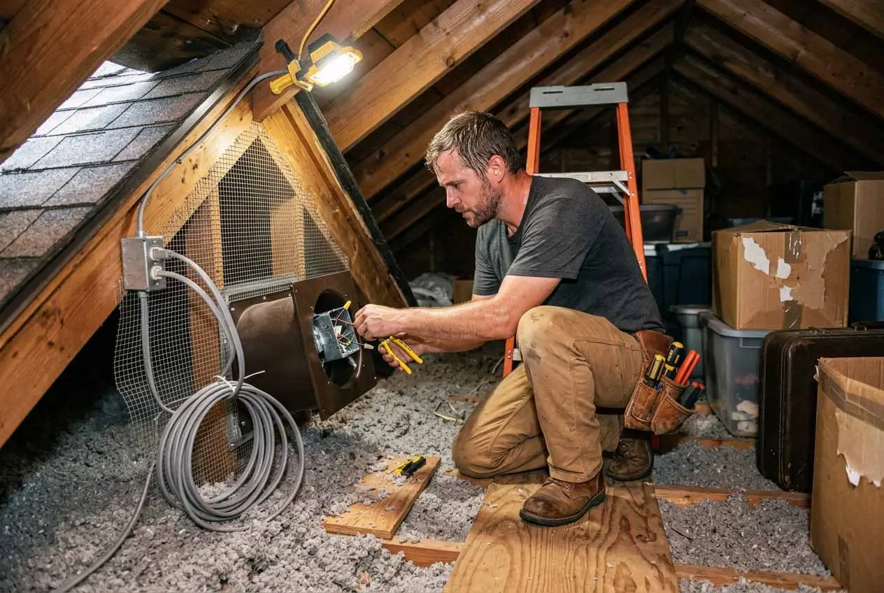 Attic Fan Installation in Azle